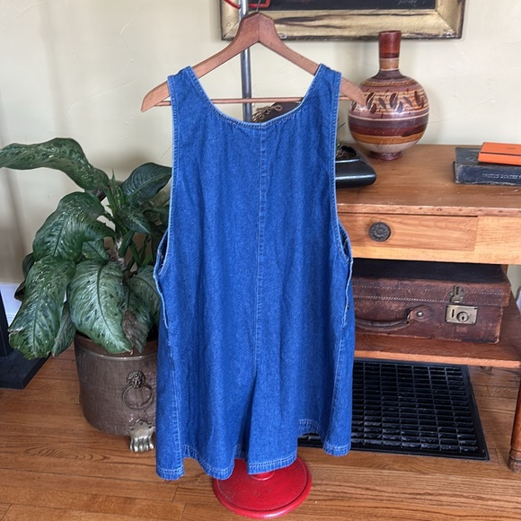 VINTAGE St. John’s Bay 2X Denim Jumpsuit Overalls Playsuit Romper 100% Cotton - Picture 5 of 8